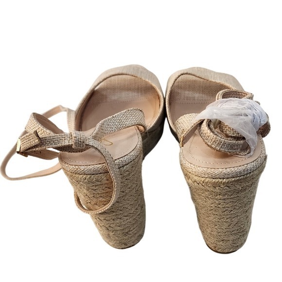 NWT Windsor Espadrille Wedge Sandals Lace Up Ankle Strap Platform Tan Size 10 - Picture 7 of 15